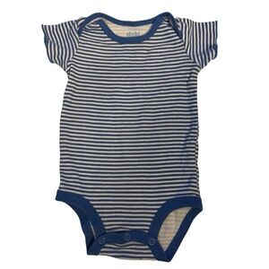 Child of Mine by Carter’s Blue and White Striped Onesie